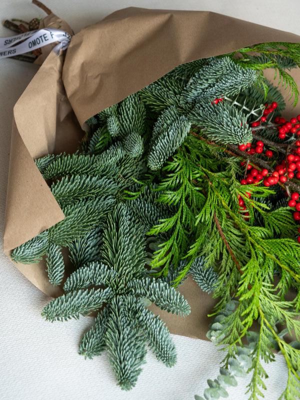 Ilex y abeto - Mix invernal