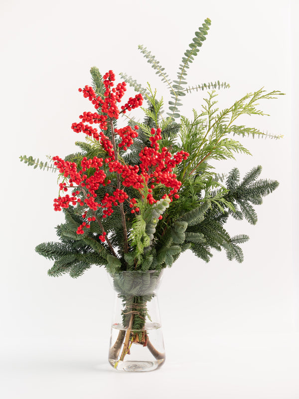 Ilex y abeto - Mix invernal